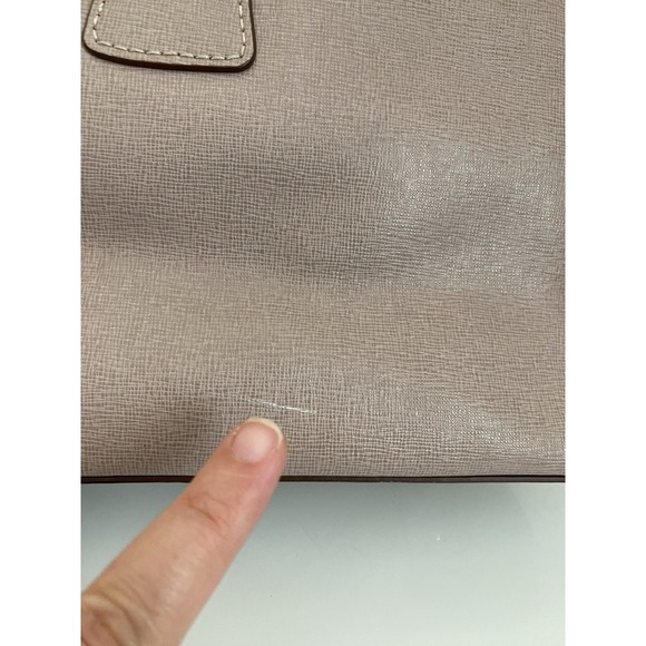 Dooney & Bourke Saffiano Leather Ashby Blush Gray Brown Strap Shoulder Bag Hook - Picture 5 of 16